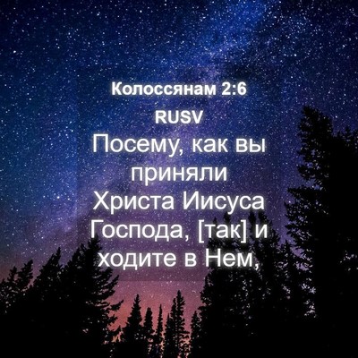 Picture 04 - Колоссянам 2:6 RUSV - Посему, как вы приняли - Bible Verse Picture