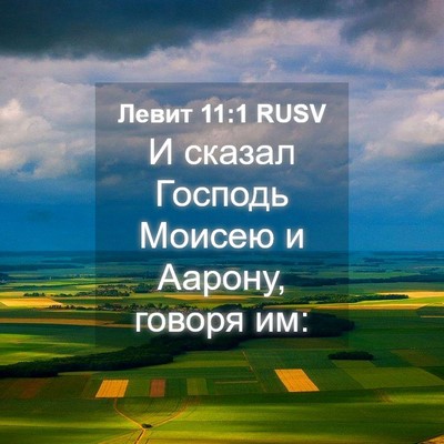 Picture 04 - Левит 11:1 RUSV - И сказал Господь Моисею и - Bible Verse Picture