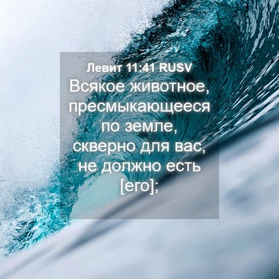 Picture 04 - Левит 11:41 RUSV - Всякое животное, - Bible Verse Picture
