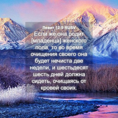 Picture 04 - Левит 12:5 RUSV - Если же она родит - Bible Verse Picture