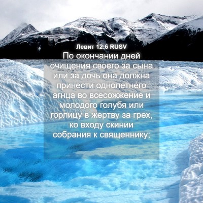 Picture 04 - Левит 12:6 RUSV - По окончании дней очищения - Bible Verse Picture