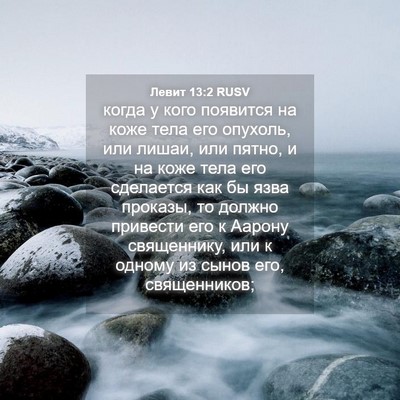 Picture 04 - Левит 13:2 RUSV - когда у кого появится на - Bible Verse Picture