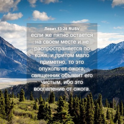 Picture 04 - Левит 13:28 RUSV - если же пятно остается на - Bible Verse Picture