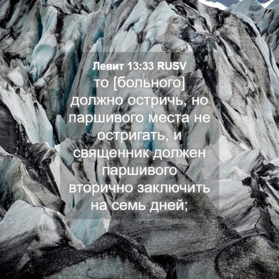 Picture 04 - Левит 13:33 RUSV - то [больного] должно - Bible Verse Picture