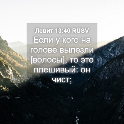 Picture 04 - Левит 13:40 RUSV - Если у кого на голове - Bible Verse Picture