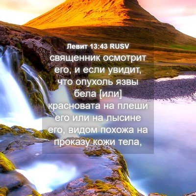 Picture 04 - Левит 13:43 RUSV - священник осмотрит его, и - Bible Verse Picture
