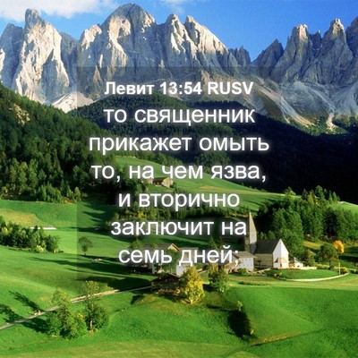 Picture 04 - Левит 13:54 RUSV - то священник прикажет - Bible Verse Picture