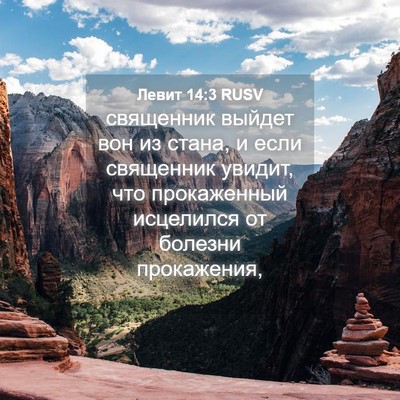 Picture 04 - Левит 14:3 RUSV - священник выйдет вон из - Bible Verse Picture