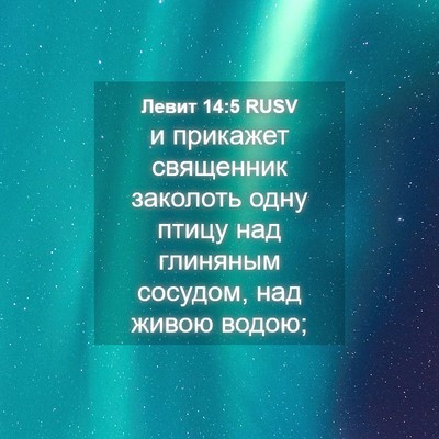 Picture 04 - Левит 14:5 RUSV - и прикажет священник - Bible Verse Picture