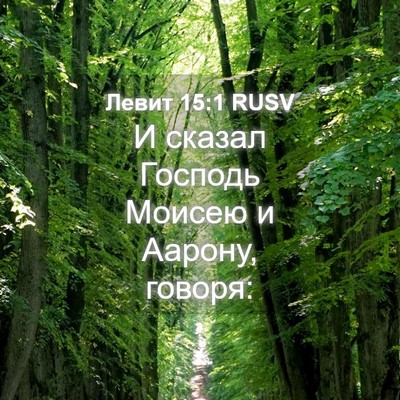 Picture 04 - Левит 15:1 RUSV - И сказал Господь Моисею и - Bible Verse Picture