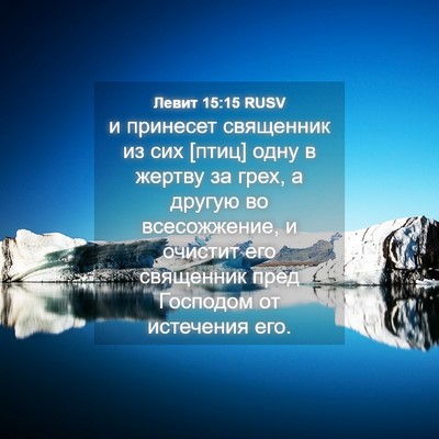 Picture 04 - Левит 15:15 RUSV - и принесет священник из - Bible Verse Picture