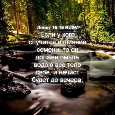Picture 04 - Левит 15:16 RUSV - Если у кого случится - Bible Verse Picture