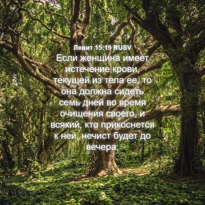 Picture 04 - Левит 15:19 RUSV - Если женщина имеет - Bible Verse Picture