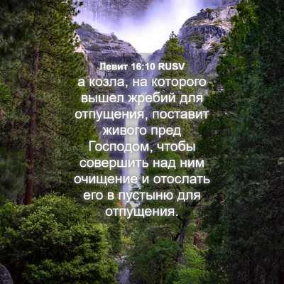 Picture 04 - Левит 16:10 RUSV - а козла, на которого вышел - Bible Verse Picture