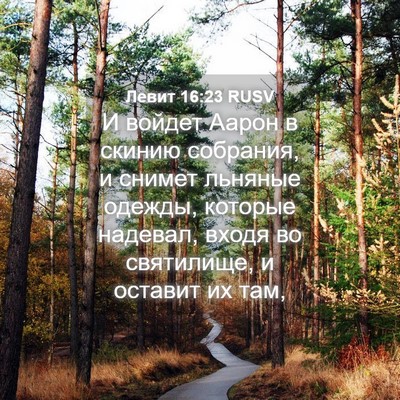 Picture 04 - Левит 16:23 RUSV - И войдет Аарон в скинию - Bible Verse Picture