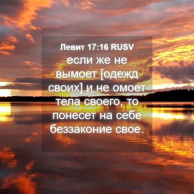Picture 04 - Левит 17:16 RUSV - если же не вымоет [одежд - Bible Verse Picture