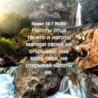 Picture 04 - Левит 18:7 RUSV - Наготы отца твоего и - Bible Verse Picture