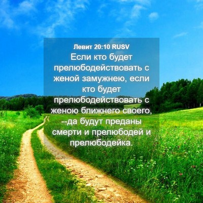 Picture 04 - Левит 20:10 RUSV - Если кто будет - Bible Verse Picture