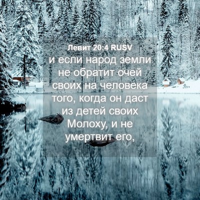 Picture 04 - Левит 20:4 RUSV - и если народ земли не - Bible Verse Picture