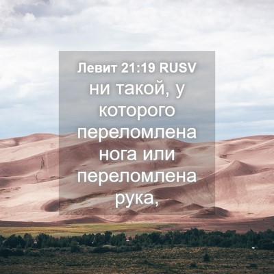 Picture 04 - Левит 21:19 RUSV - ни такой, у которого - Bible Verse Picture