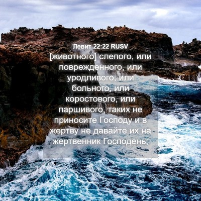 Picture 04 - Левит 22:22 RUSV - [животного] слепого, или - Bible Verse Picture