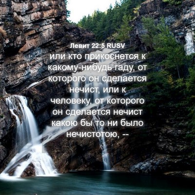 Picture 04 - Левит 22:5 RUSV - или кто прикоснется к - Bible Verse Picture