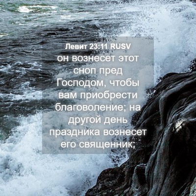 Picture 04 - Левит 23:11 RUSV - он вознесет этот сноп пред - Bible Verse Picture