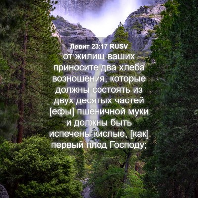 Picture 04 - Левит 23:17 RUSV - от жилищ ваших приносите - Bible Verse Picture