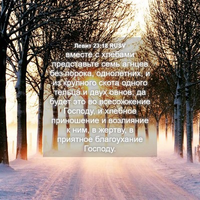 Picture 04 - Левит 23:18 RUSV - вместе с хлебами - Bible Verse Picture