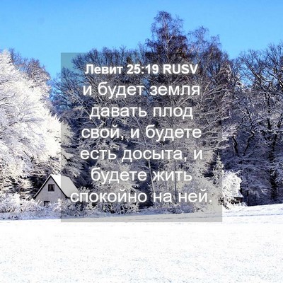 Picture 04 - Левит 25:19 RUSV - и будет земля давать плод - Bible Verse Picture