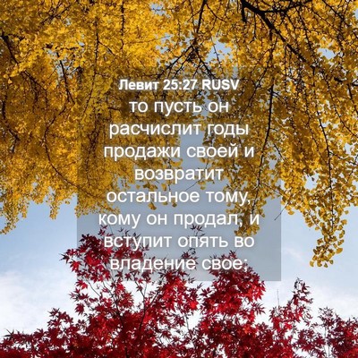 Picture 04 - Левит 25:27 RUSV - то пусть он расчислит годы - Bible Verse Picture