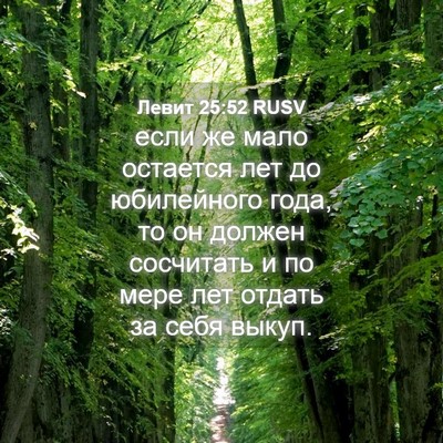 Picture 04 - Левит 25:52 RUSV - если же мало остается лет - Bible Verse Picture