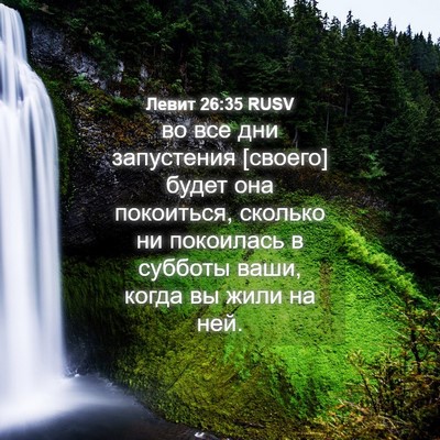 Picture 04 - Левит 26:35 RUSV - во все дни запустения - Bible Verse Picture