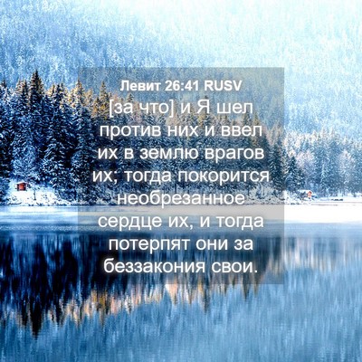 Picture 04 - Левит 26:41 RUSV - [за что] и Я шел против них и - Bible Verse Picture