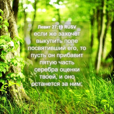 Picture 04 - Левит 27:19 RUSV - если же захочет выкупить - Bible Verse Picture