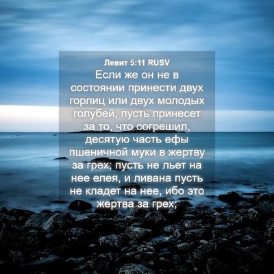Picture 04 - Левит 5:11 RUSV - Если же он не в состоянии - Bible Verse Picture