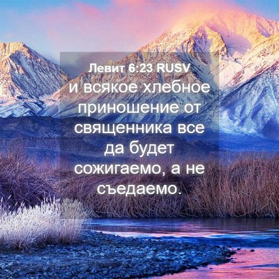 Picture 04 - Левит 6:23 RUSV - и всякое хлебное - Bible Verse Picture