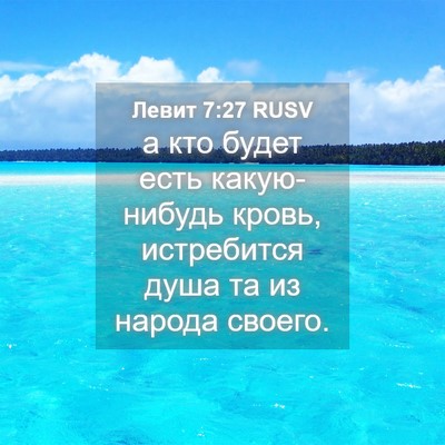 Picture 04 - Левит 7:27 RUSV - а кто будет есть - Bible Verse Picture