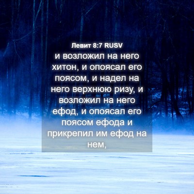 Picture 04 - Левит 8:7 RUSV - и возложил на него хитон, и - Bible Verse Picture