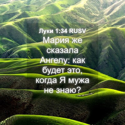 Picture 04 - Луки 1:34 RUSV - Мария же сказала Ангелу: - Bible Verse Picture