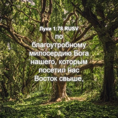 Picture 04 - Луки 1:78 RUSV - по благоутробному - Bible Verse Picture
