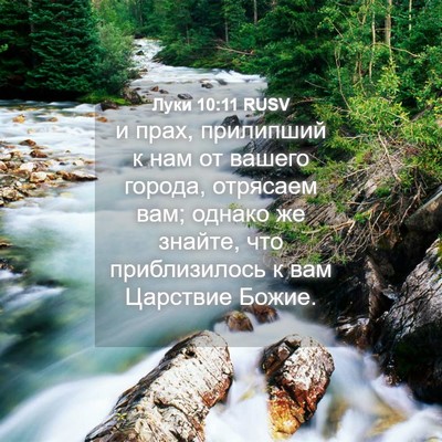 Picture 04 - Луки 10:11 RUSV - и прах, прилипший к нам от - Bible Verse Picture
