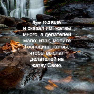 Picture 04 - Луки 10:2 RUSV - и сказал им: жатвы много, а - Bible Verse Picture