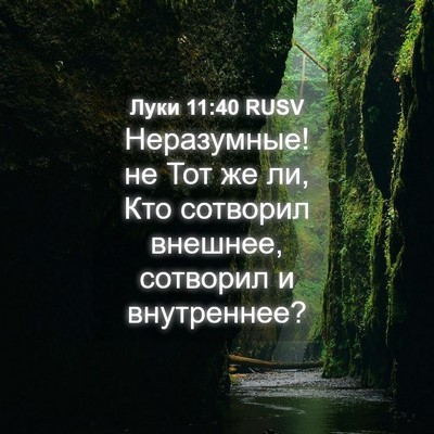 Picture 04 - Луки 11:40 RUSV - Неразумные! не Тот же ли, - Bible Verse Picture