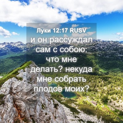 Picture 04 - Луки 12:17 RUSV - и он рассуждал сам с собою: - Bible Verse Picture