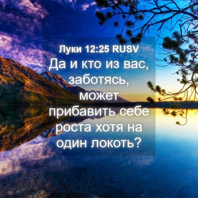 Picture 04 - Луки 12:25 RUSV - Да и кто из вас, заботясь, - Bible Verse Picture