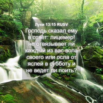 Picture 04 - Луки 13:15 RUSV - Господь сказал ему в ответ: - Bible Verse Picture