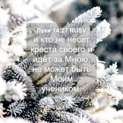Picture 04 - Луки 14:27 RUSV - и кто не несет креста - Bible Verse Picture