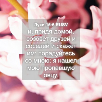 Picture 04 - Луки 15:6 RUSV - и, придя домой, созовет - Bible Verse Picture