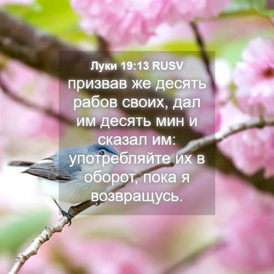 Picture 04 - Луки 19:13 RUSV - призвав же десять рабов - Bible Verse Picture